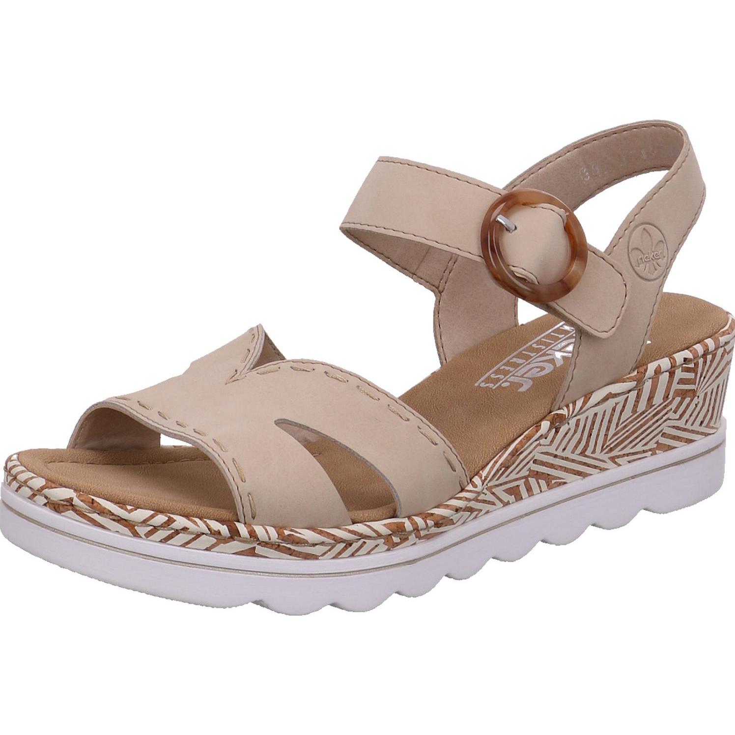 Rieker, Damen, Sandalen, 67173 60, Beige, (40)