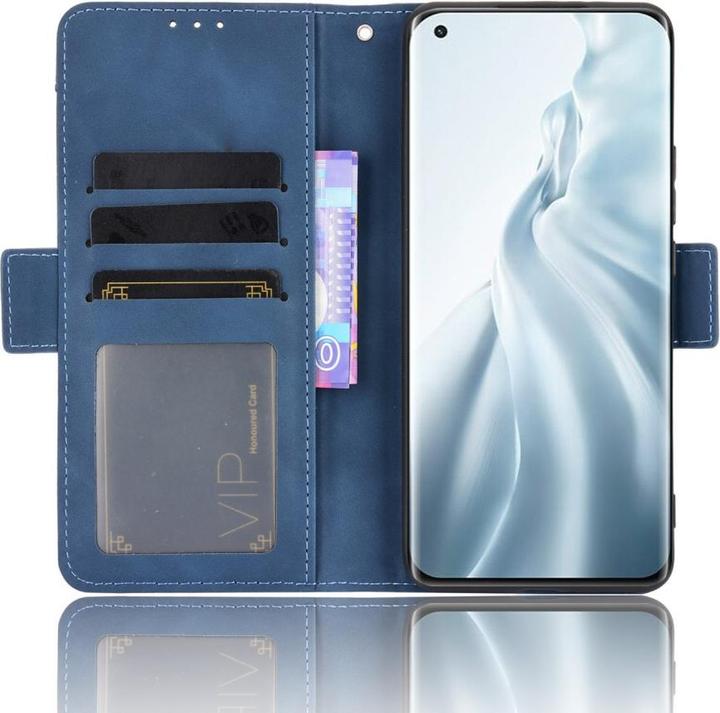 Produktbild Cover-Discount Xiaomi Mi 11 - Etui mit vielen Kartenfächer blau (Xiaomi Mi 11)