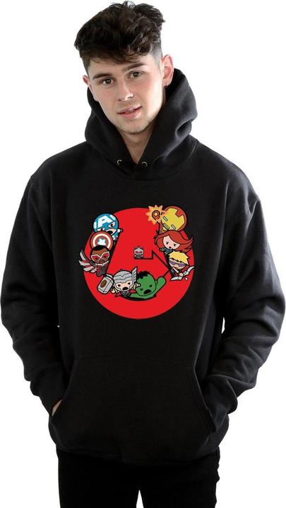 Image du produit - Sweat à capuche KAWAII AVENGERS READY STEADY WAR - Homme (L)