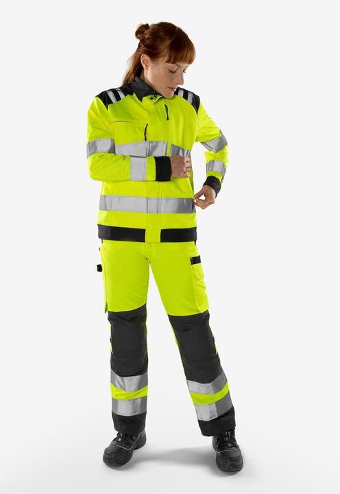 Produktbild Fristads High Vis Green Jacke Damen Kl. 3 4068 GPLU Grösse 3XL Warnschutz-Gelb/Marine (3XL)
