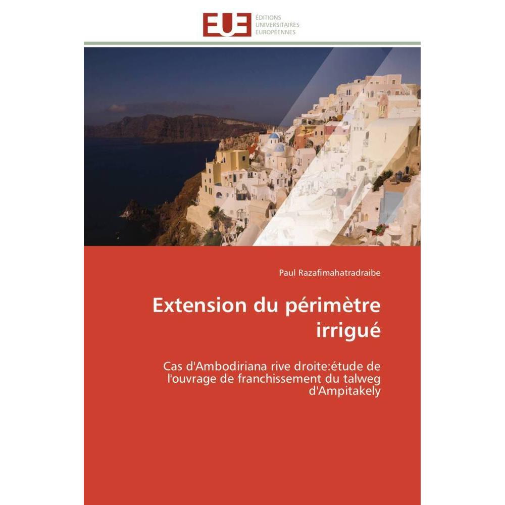 Extension du périmètre irrigué, Fachbücher von Paul Razafimahatradraibe