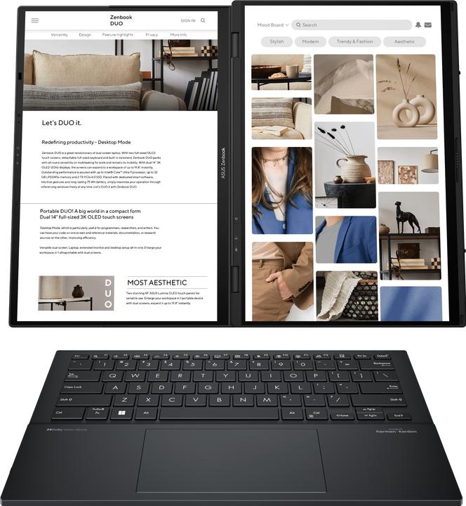 Produktbild ASUS Zenbook Pro 14 Duo OLED (14", Intel Core Ultra 9 185H, 32 GB, 1000 GB, CH)
