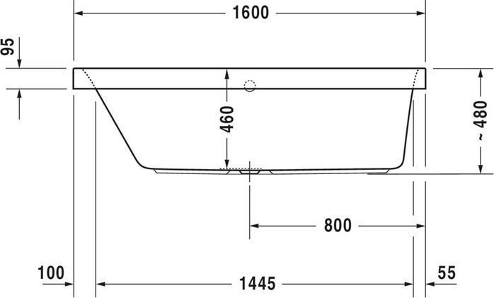 Produktbild Duravit Krperformbadewanne Rechteckbadewanne Happy D,2 70 x 160 cm wei glatt 700308000000000 (215 l, 160 cm, 70 cm)