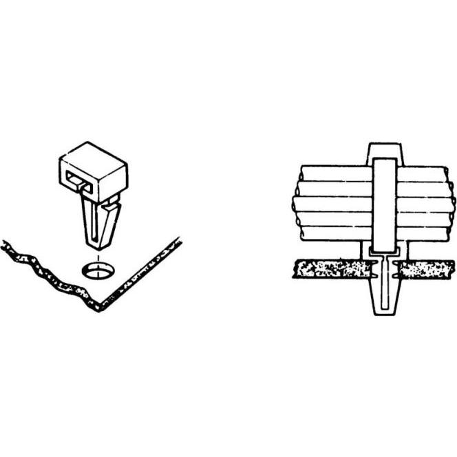 Thumbnail - HellermannTyton, Kabelbinder, Befestigungssockel TM 1/SF (Befestigungsschlaufen, 10.20 mm, 100 Stk.)