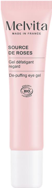 Image du produit Melvita Source de Roses Gel défatiguant regard (Gel pour le soin des yeux, 15 ml, Jour + nuit)