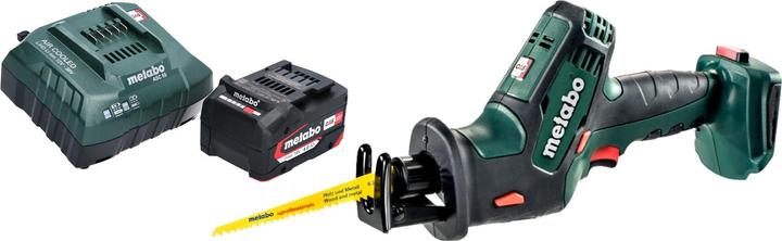 Image du produit Metabo SSE 18 LTX Compact Scie Réciproque sans fil Scie sabre 18 V 13 mm + 1x batterie 4,0 Ah + chargeur
