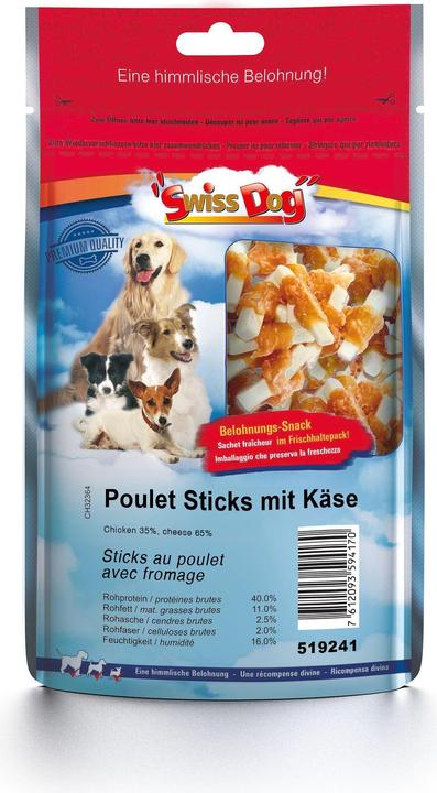 Image du produit SwissDog Bâtonnets de poulet au fromage (Adulte, Junior, Senior, 1 pcs, 500 g)