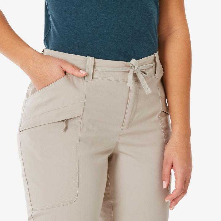 Actual product image Quechua Wanderhose Damen Regular - NH500 beige (31)