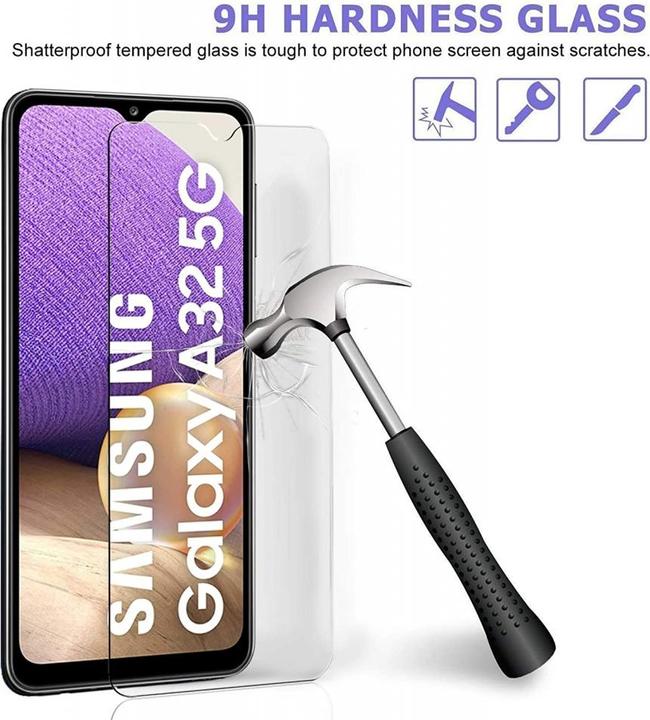 Actual product image Screenguard Samsung Galaxy A32 5G bulletproof glass protective film Case Friendly Design (1 pcs., Samsung Galaxy A32 5G)