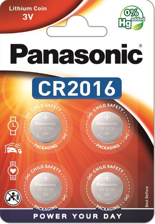 Image du produit Panasonic Lithium Power CR2016 (4 pcs, CR2016, 165 mAh)