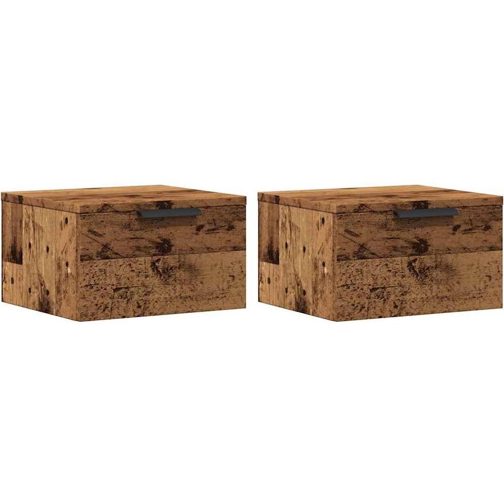 Vidaxl Marrone Comodino, Wand-Nachttisch (34 X 30 X 20 Cm)