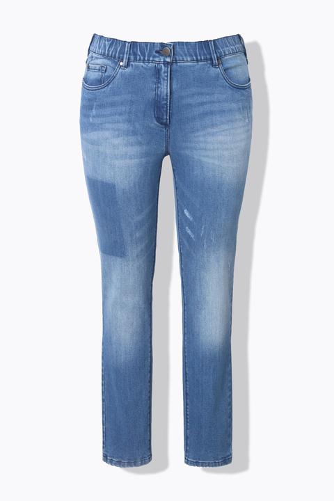 Actual product image Ulla Popken Lightly Distressed Stretch Fit Jeans (46)
