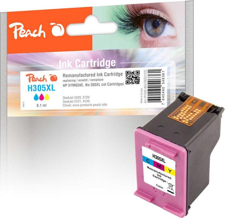 Immagine prodotto Peach Inchiostro HP No. 305XL / 3YM63AE Colore (C, M, Y) (M, C, Y)
