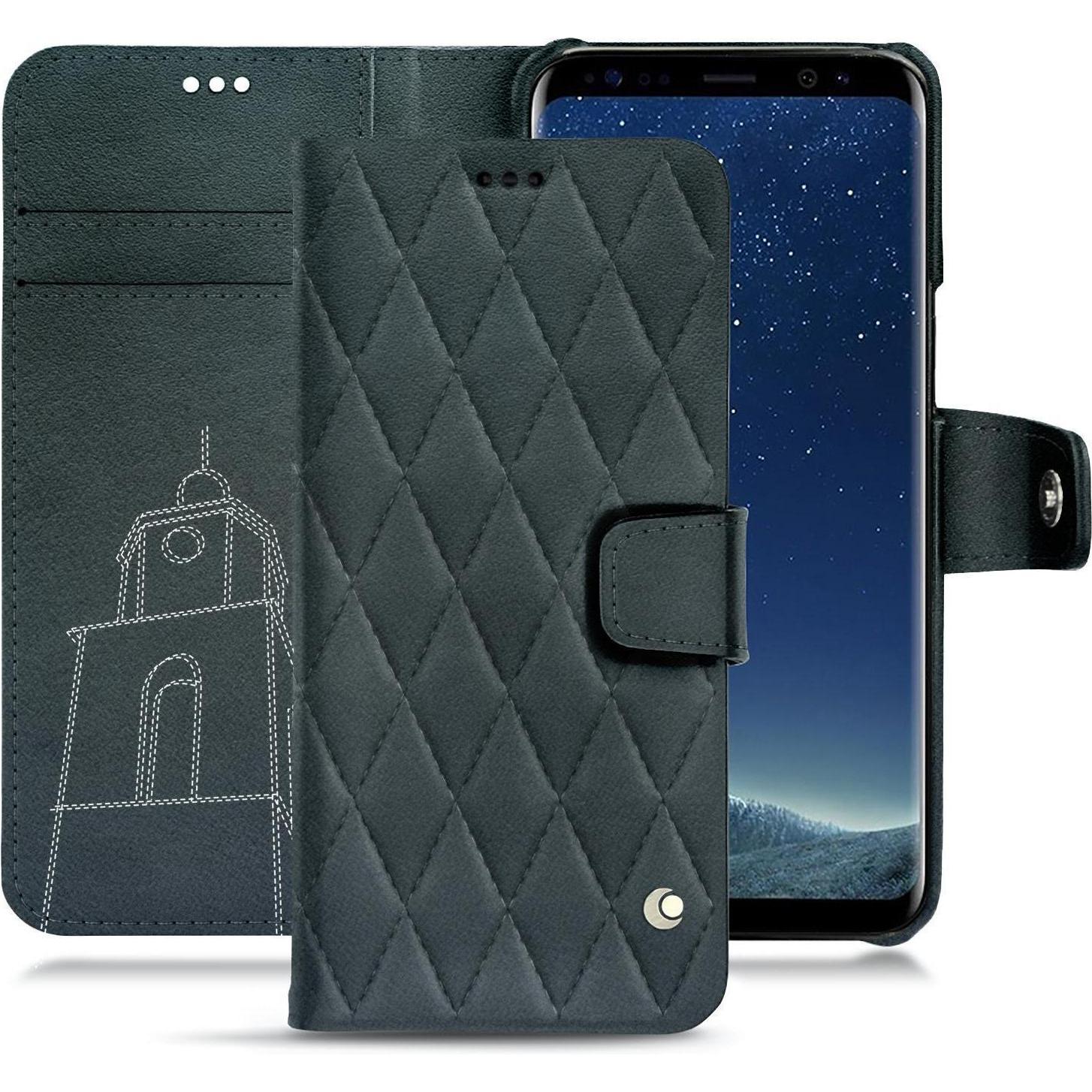 Thumbnail - Noreve Lederschutzhülle Wallet (Samsung Galaxy S8+), Smartphone Hülle, Blau