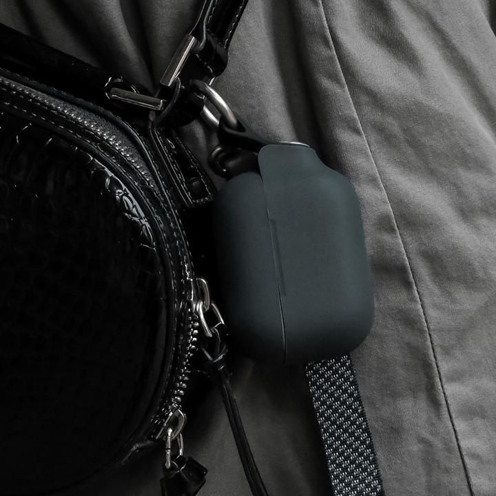 Image du produit Moshi Pebbo Schutzhülle für Airpods Pro 2 - Silikon - Schwarz (Manchon pour casque d'écoute)