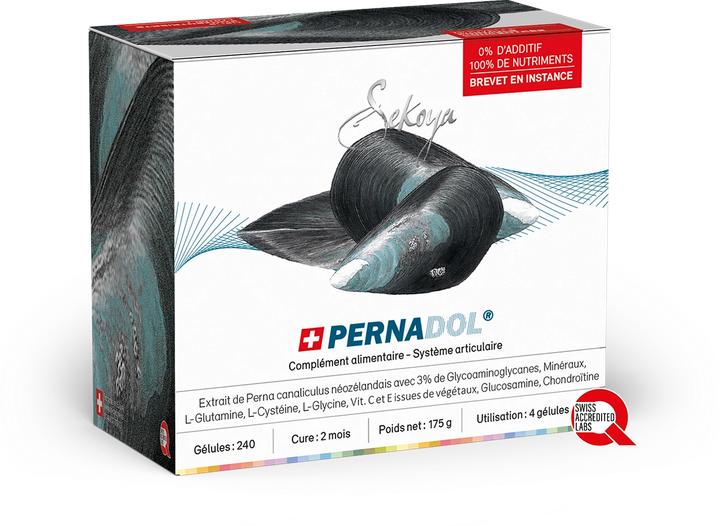 Actual product image Sekoya Pernadol 240 capsules | Perna canaliculus, glucosamine, chondroitin | Against osteoarthritis (240 pcs., Capsules)