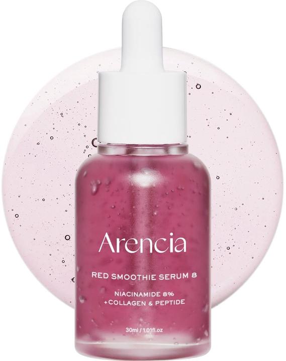 Actual product image Arencia Red Collagen + Peptide Smoothie Serum with 8% Niacinamide and Vitamin C (30 ml)