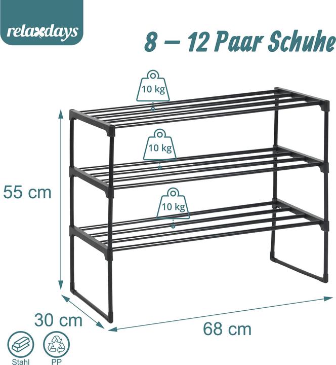 Productafbeelding Relaxdays Schuhregal (68 x 30 x 55 cm)