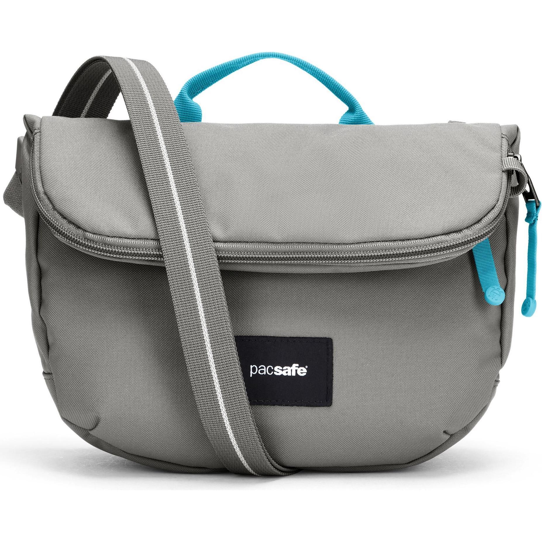 Pacsafe, Handtasche, GO Saddle Crossbody stone, Grau