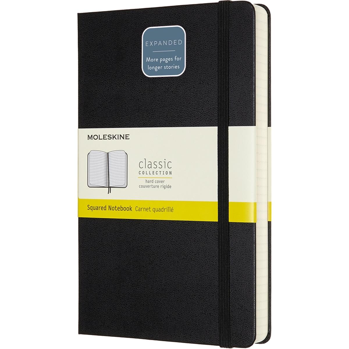 Moleskine, Heft + Block, L/A5 - Notizbuch - erweiterte Version (A5, Kariert, Harter Einband)