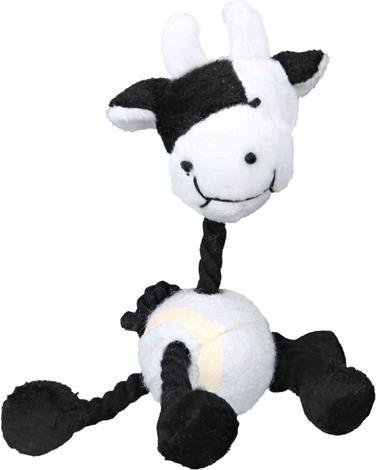 Actual product image Trixie Animals with rope and tennis ball 16cm (Plush toy dog)