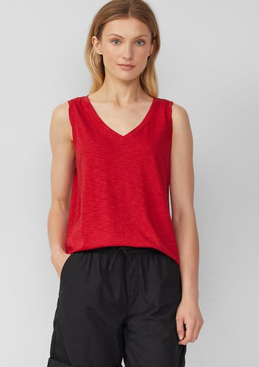 Actual product image S.Oliver T-Shirt Top mit Flammgarnstruktur und V-Ausschnitt (46)