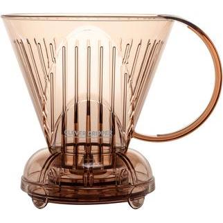MGA Tropfer – L 500 ml, durchscheinendes Braun + 100 Filter, Kaffeebereiter, Braun