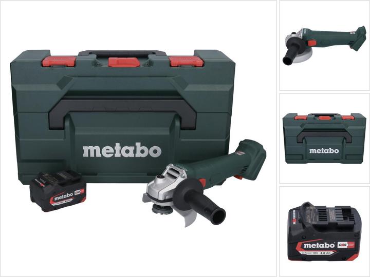 Actual product image Metabo W 18 L 9-125 Battery angle grinder 18 V 125 mm + 1x battery 4.0 Ah + metaBOX - without charger (125 mm)