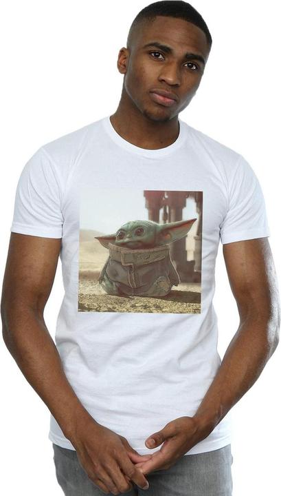 Actual product image Star Wars Mens The Mandalorian The Child Scene T-Shirt (3XL)