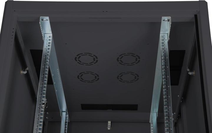 Produktbild Digitus Netzwerkschrank Basic 48,3cm 19Zoll 42HE schwarz 8/8 H2035mmxB800mmxT800mm mit Glastuer ohne Mont... (42 HE, 19 Zoll Rack)