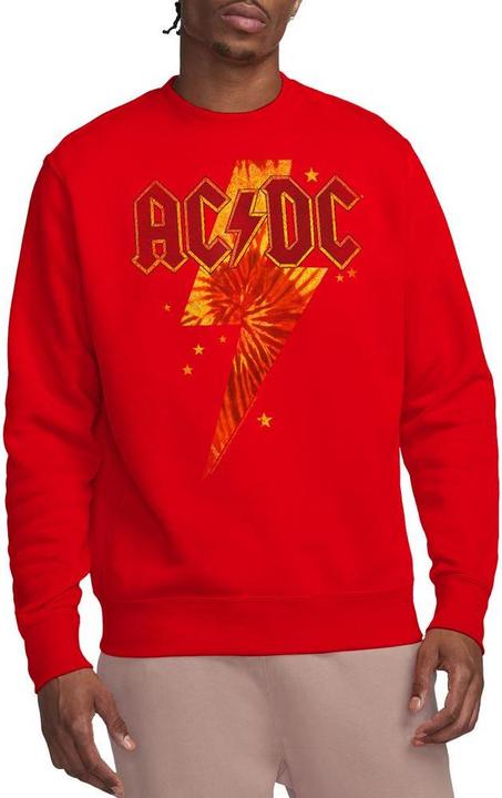 Actual product image AC/DC Unisex Adult Tie Dye Bolt Sweatshirt (S)