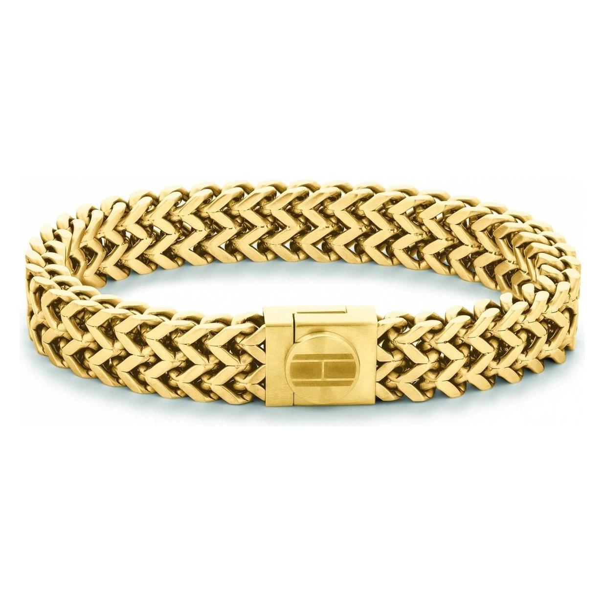 Tommy Hilfiger, Armschmuck, Massive Gold-plated Steel Bracelet TJ2790246 (M), (21 cm, Edelstahl)