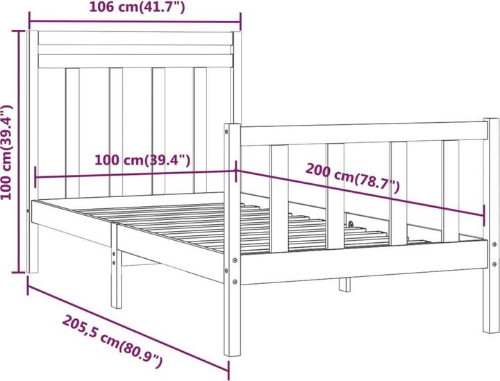 Actual product image vidaXL Ulf (100 x 200 cm)