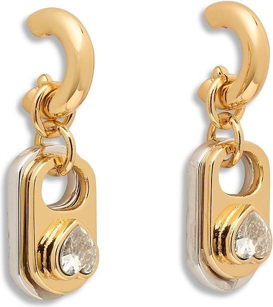 Actual product image Kate Spade Snack Time Pull Tab Charm Huggies (Brass)