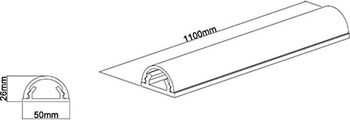 Produktbild Multibrackets Aluminium Kabelkanäle (Kabelkanal, 110 cm)