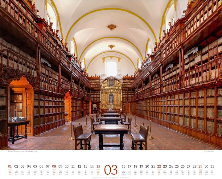 Image du produit Welt der Bücher - Bibliotheken-Kalender 2026 (54 x 48 cm)