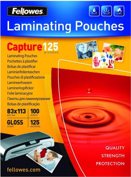 Produktbild Fellowes Capture 125, 83x113mm (ID-Kartenformat, 100 Stk., 125 µm)