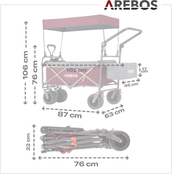 Image du produit Arebos Chariot à bras