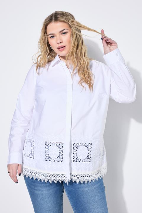Produktbild Studio Untold Hemdbluse, Boxy Shape, Lochspitze am Saum (50, 52)