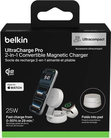 Image du produit Belkin UltraCharge Qi2 Compact 2 en 1 (25 W)