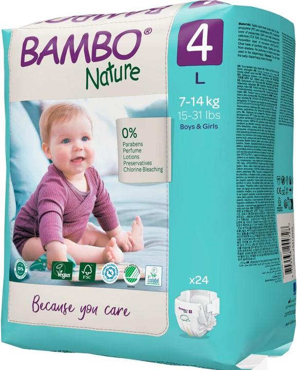 Image du produit Bambo Couches biologiques (Taille 4, Pack, 24 pièce(s))