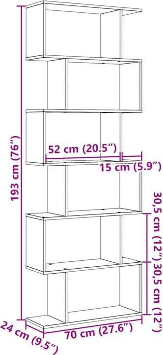 Nährwerte und Zutaten vidaXL Lux (70 x 24 x 193 cm)
