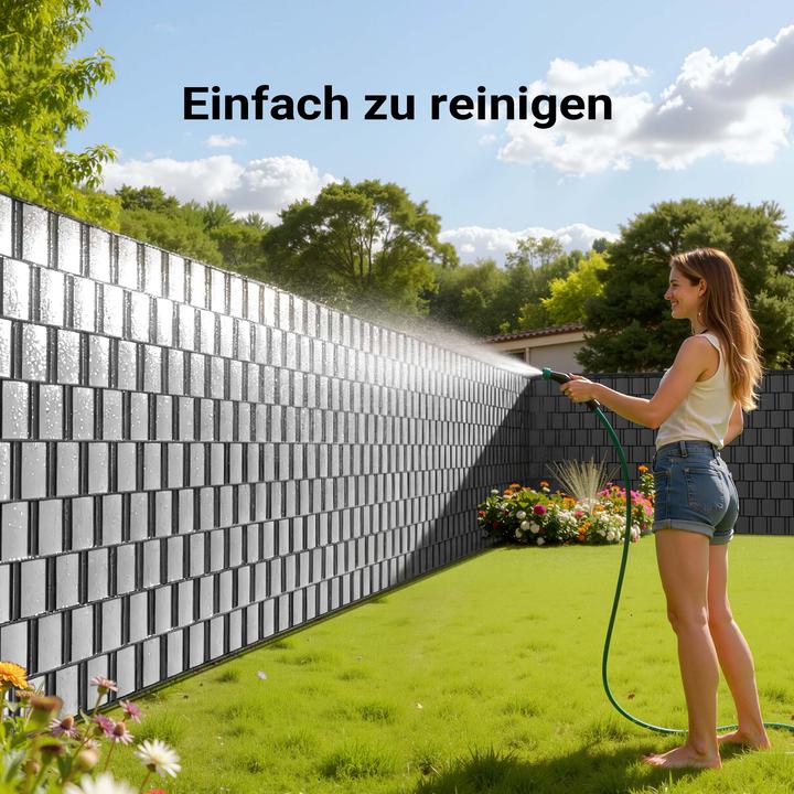 Produktbild Wiltec Sichtschutz Streifen 35mx19cm PVC 450g/m² 20 Clips Zaunfolie Zaunschutz