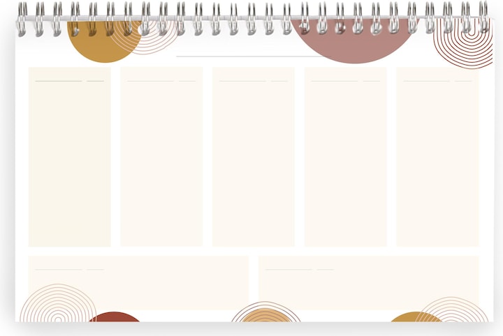 Actual product image Clairefontaine notepad planner with a total binding, 53 printed sheets terracotta