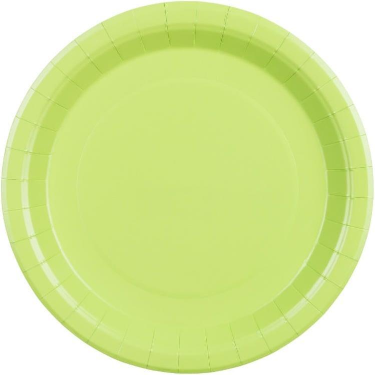 Partydeco, Stoviglie usa e getta, Assiettes Vert clair 23cm (6pcs) (6x)