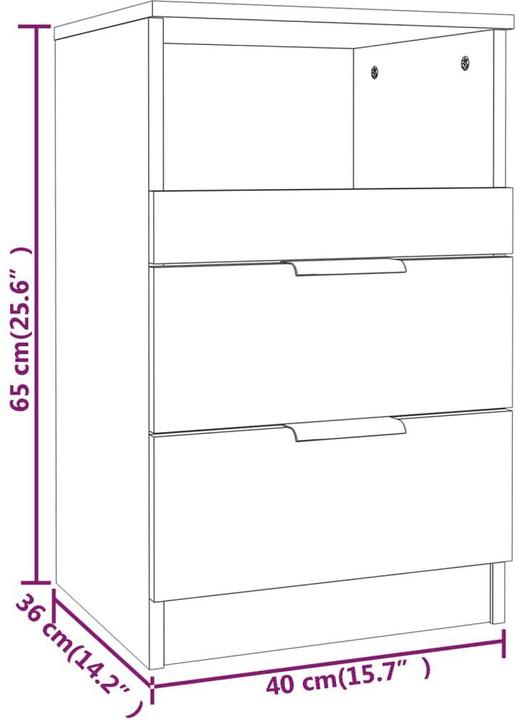 Immagine prodotto vidaXL Nachttisch (40 x 36 x 65 cm)