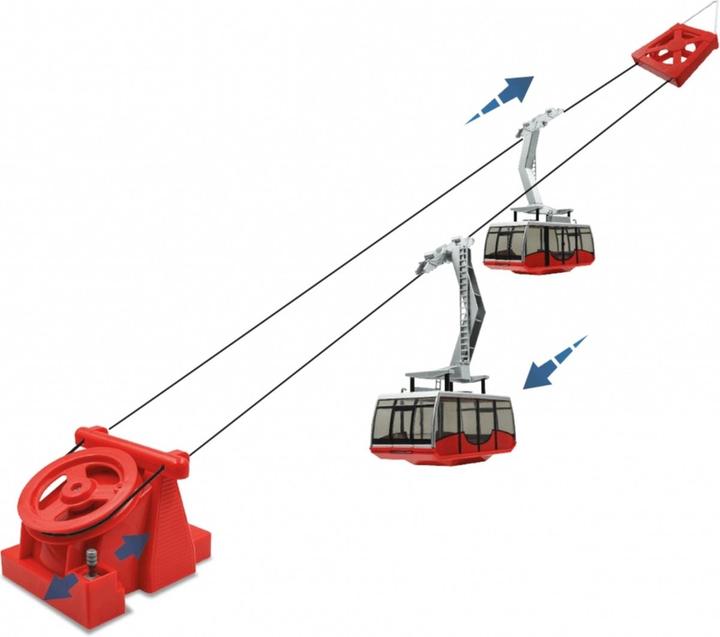 Image du produit Jägerndorfer Téléphérique à va-et-vient 2 nacelles électrique rouge 1:32