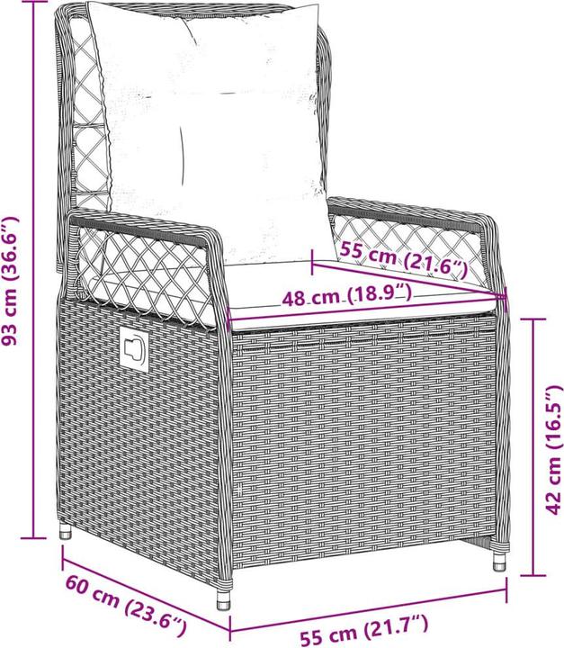 Produktbild vidaXL Garten Essgruppe (200 x 100 x 74 cm)