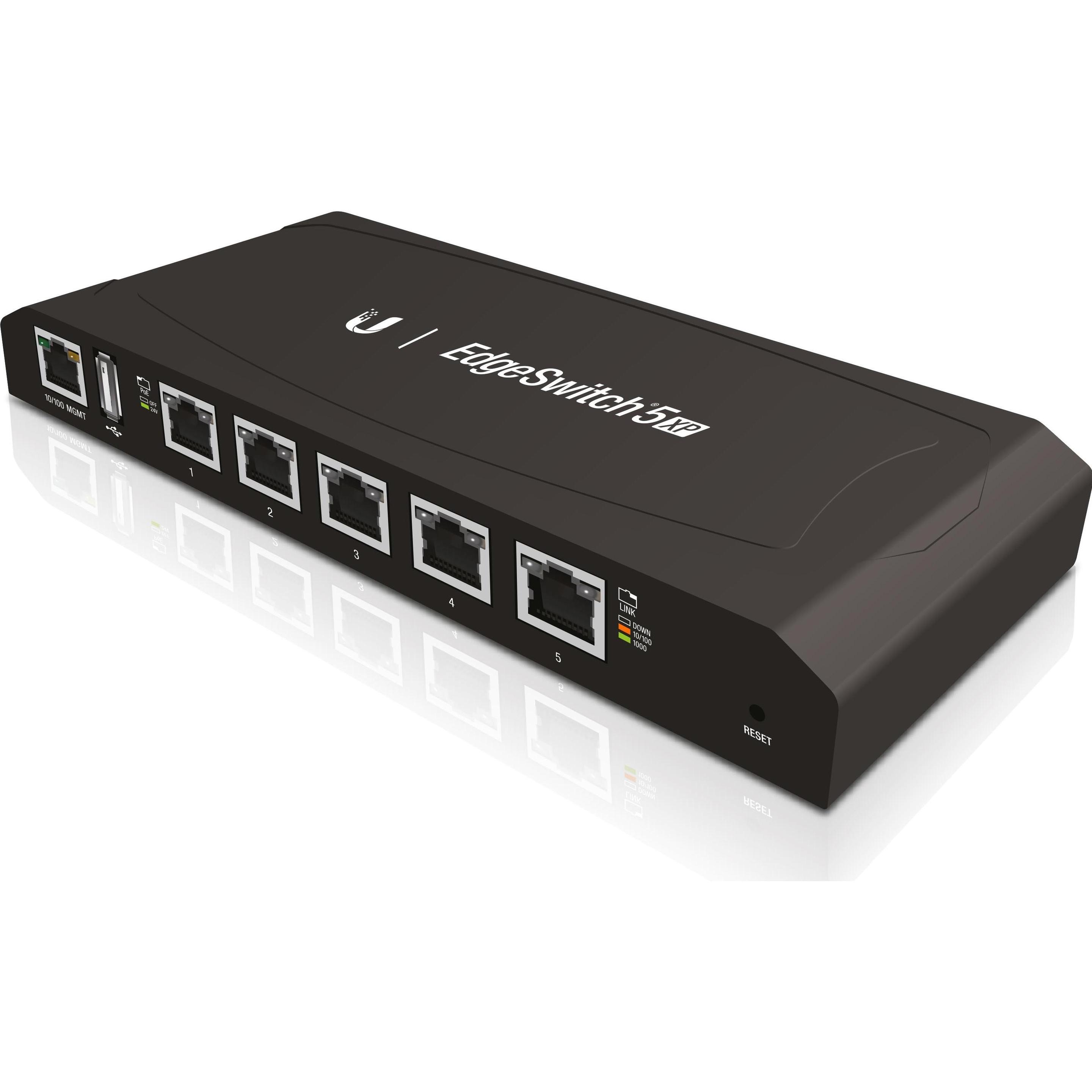 Ubiquiti Edgeswitch ES-5XP: 5 Port 1Gbps (5 Ports), Netzwerk Switch, Schwarz