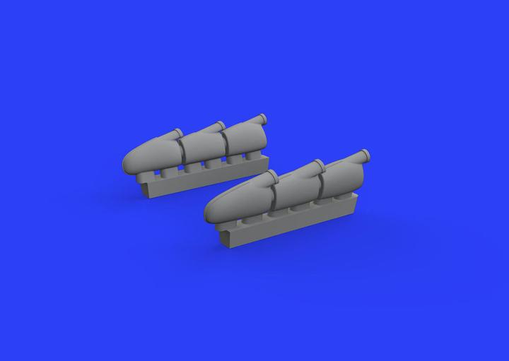 Actual product image Eduard Spitfire Mk.I exhaust stacks for Tamiya